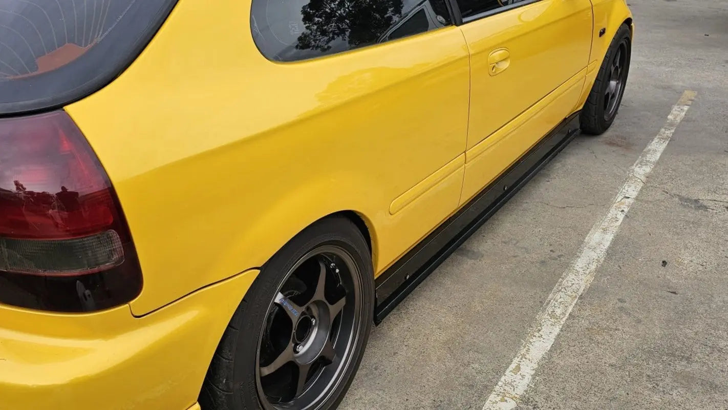 EK Civic Hatch SIDE SKIRT 3-5" (SATIN BLACK POWDERCOATED) CIRCUITWORXS