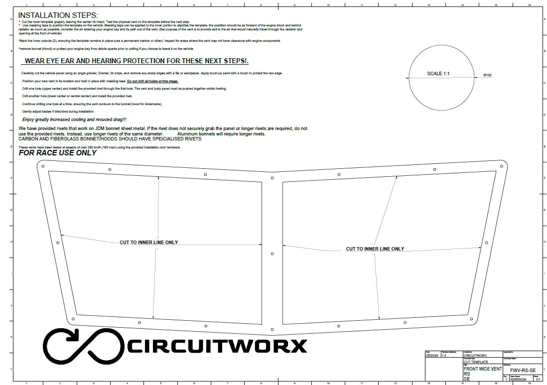 Motorsport Vent 150 RS (Generic) CIRCUITWORXS