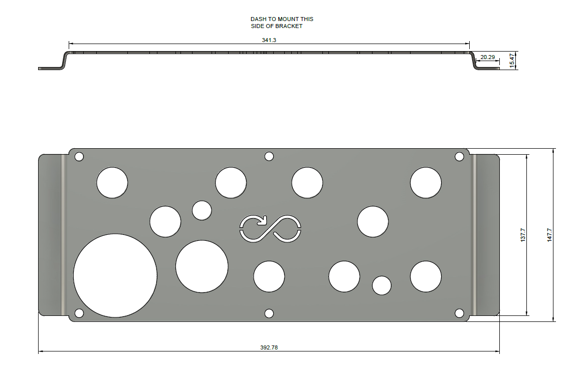 Holley 12.3” Pro Dash Mount