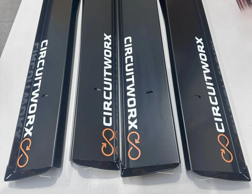 DC2R  SIDE SKIRT 3-5" (SATIN BLACK POWDERCOATED) CIRCUITWORXS